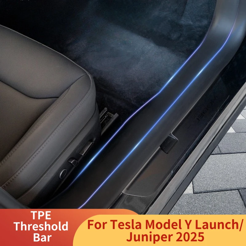

Пороговая планка для Tesla Model Y Juniper 2021, защитные накладки на порог передней и задней двери, защитные накладки на бампер, аксессуары для противоударных накладок