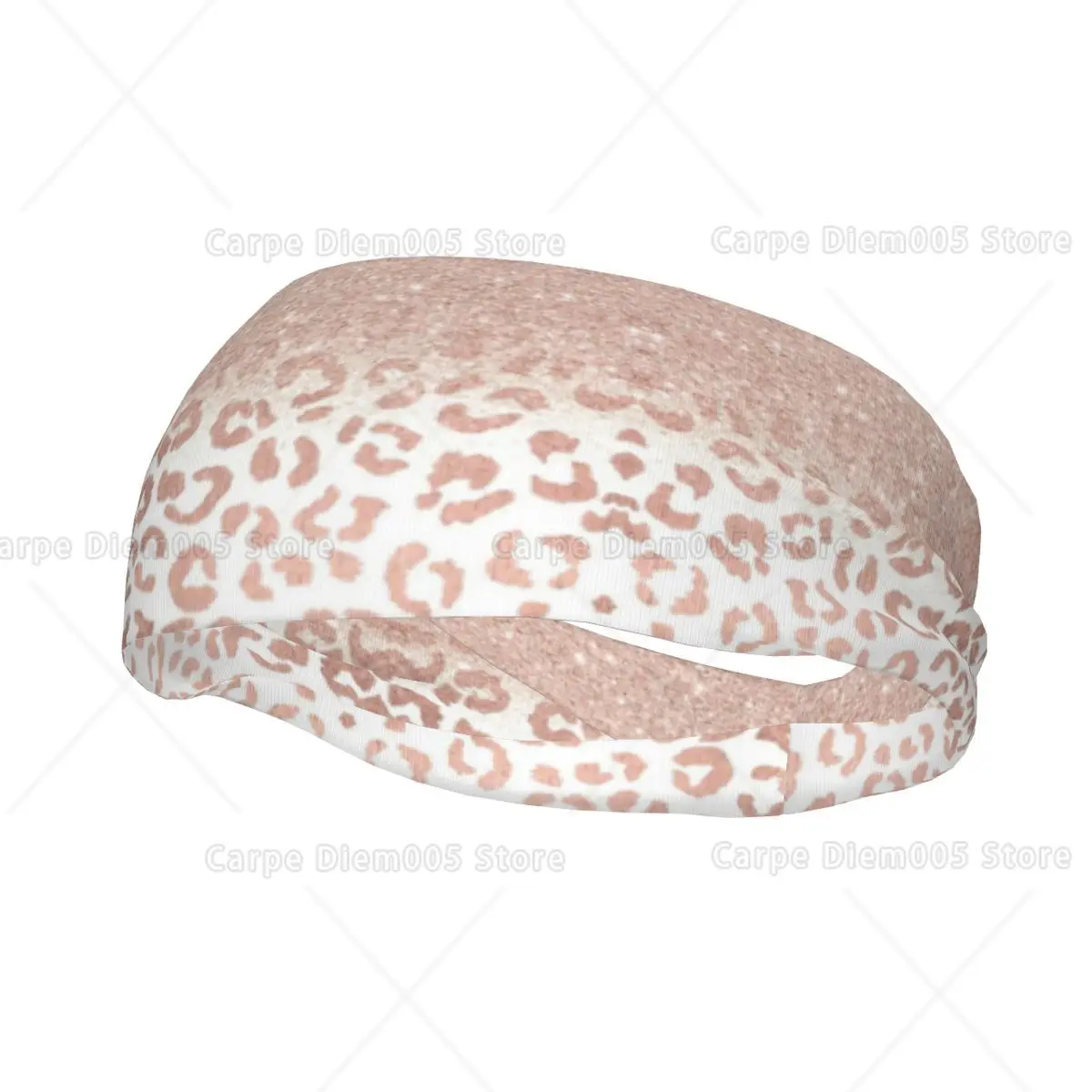 

Pink Leopard Print Fashion Headbands Soft Sport Sweatbands Print Universal Mens Running Hairbands