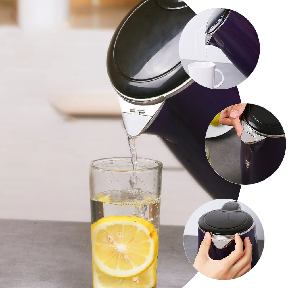 

3pcs Electric Kettle Lid Stainless Steel Mouth Dust Cover Tea Spout Accessory Kettle Anti Splash Silicone Cap Water Pitcher