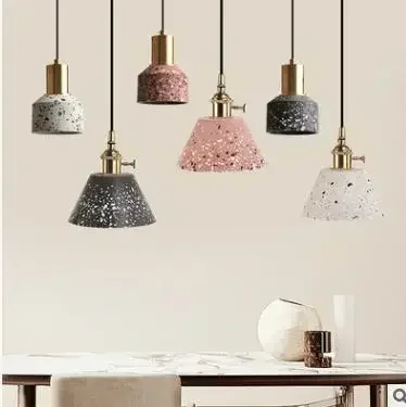 

Modern simple dining room lamp marble pattern bar chandelier bedside lamp northern Europe creative small Chandelier