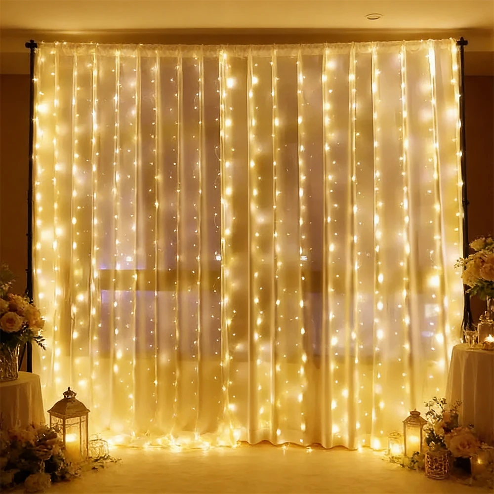 

Remote Control USB Fairy Lights 3/4/6 Meters LED Curtain String Lights for Christmas Home Bedroom Decoration Festive Party