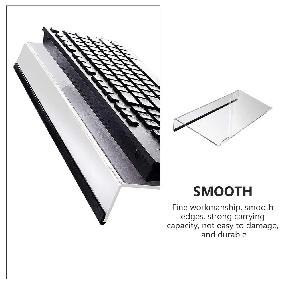 Ergonomic Keyboard Stand Acrylic Riser for Desktop Computer Typing Tray Anti Slip Desk Holder Space Saving Keyboard Lifter