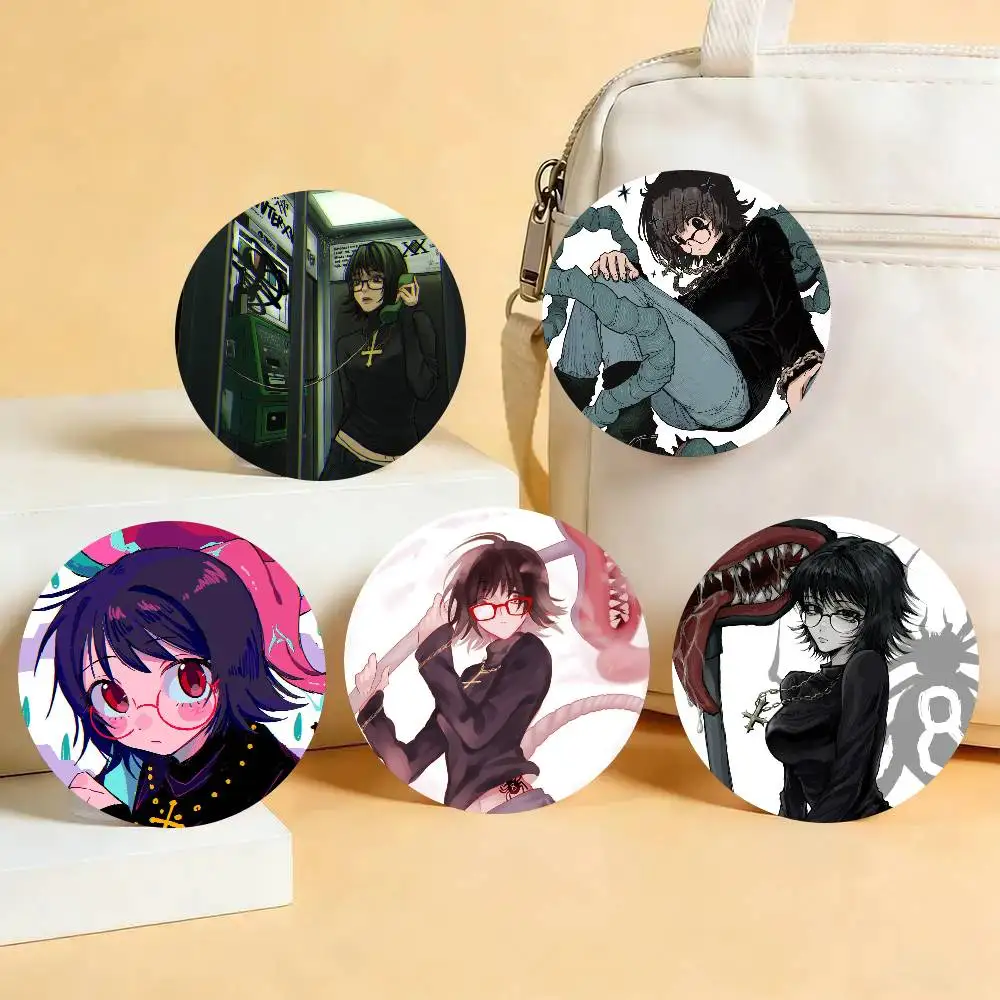 Shizuku Murasaki Anime H-hunter X Hunter Badge Tinplate Meme Round Brooch For Hat Bag Creative Lapel Jewelry Accessories Gifts