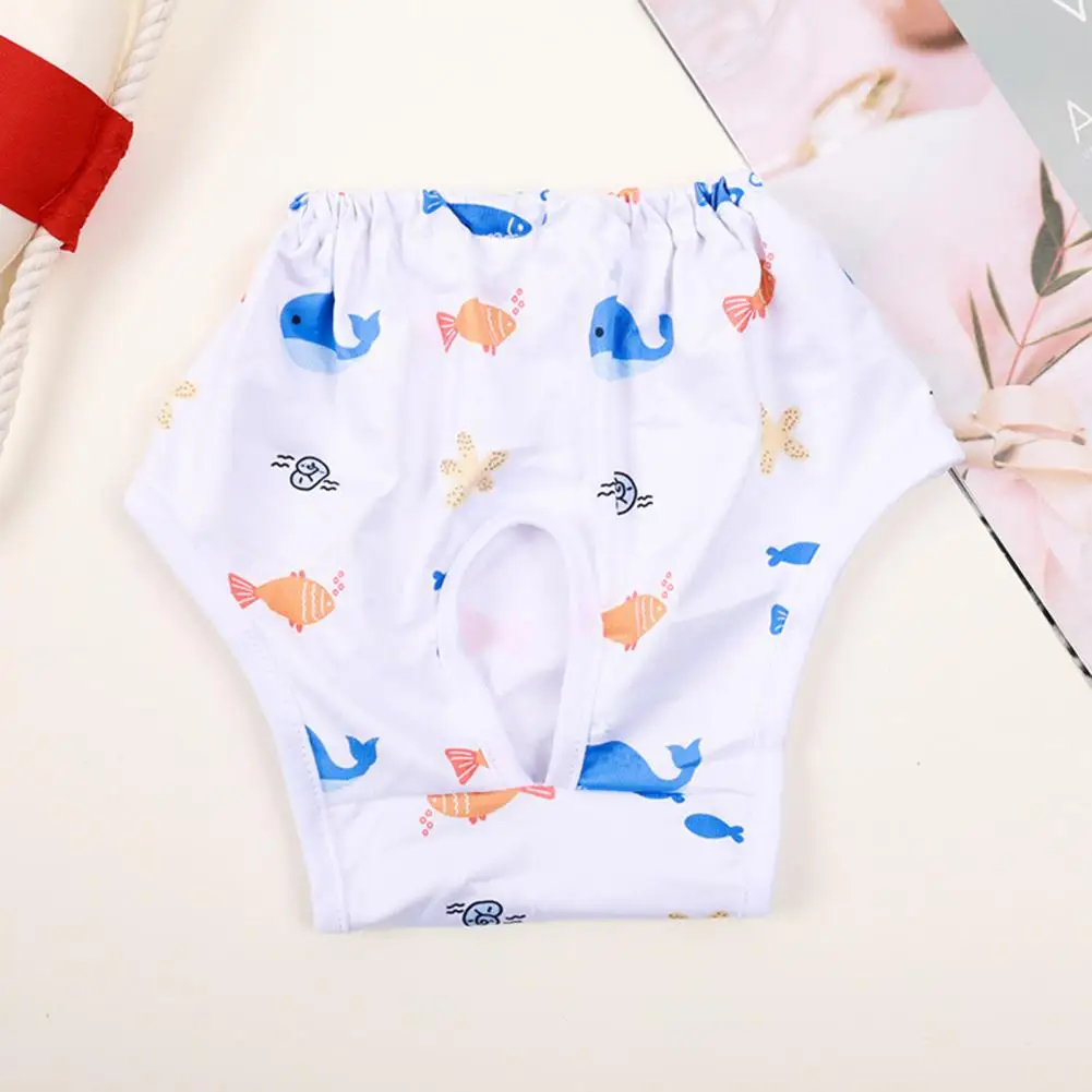 Dog Menstrual Pants Reusable Printed Dog Diapers Breathable Pet Sanitary Panties Elastic Waist Puppy Hygiene Pants For Cats Dogs