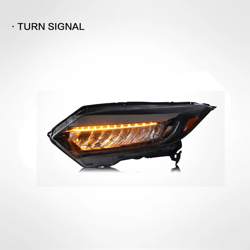 LED المصباح لهوندا HR-V Vezel كشافات 2015 2016 2017 2018 LED DRL ثنائية زينون عدسة عالية منخفضة شعاع وقوف السيارات الضباب ملحقات المصابيح