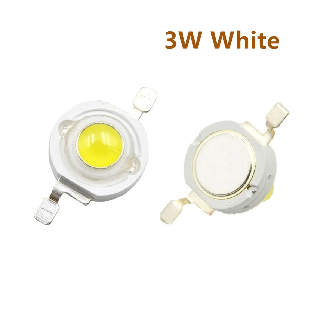 10Pcs 1W high power LED lamp bead 3W with board with line 20mm bright flashlight headlight wicks light source accessories