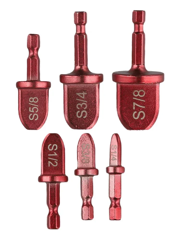 6PCS/SET Tube Pipe Expander Copper Tube Hex Shank Pipe Expander For Air Conditione Swaging Pipe Flaring Repair Tool