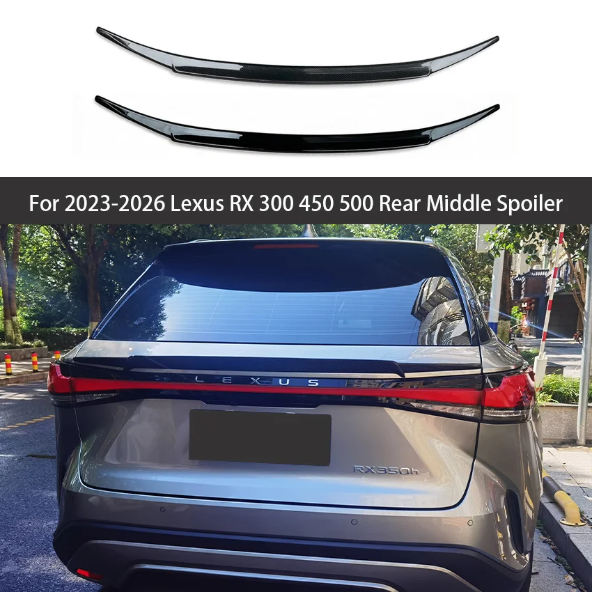 For 2023-2026 Lexus RX 350H 450H 500H Rear Trunk Lid Middle Spoiler Lip Wings Car Exterior Tuning Trim Body Kit Accessories