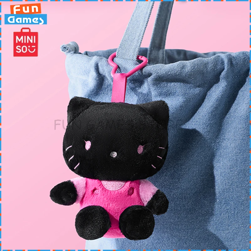 

Новый MINISO HelloKitty обесцвечивание серии сидящий плюшевый кулон аниме фигурки коллекционные игрушки орнамент подарки на день рождения на заказ