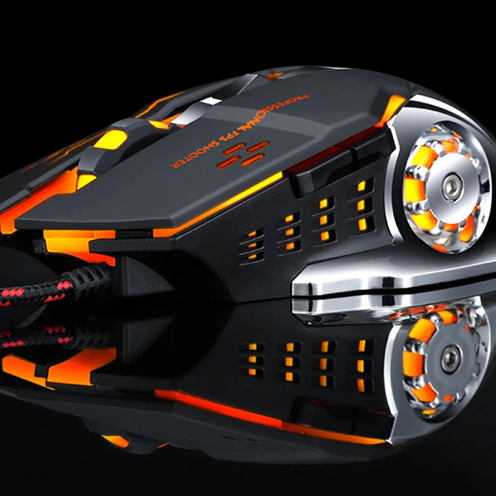 Mouse per computer USB ad alta precisione da gioco cablato da 1 pezzo per PC Mouse USB Laptop Desktop Design ergonomico argento Plug Play