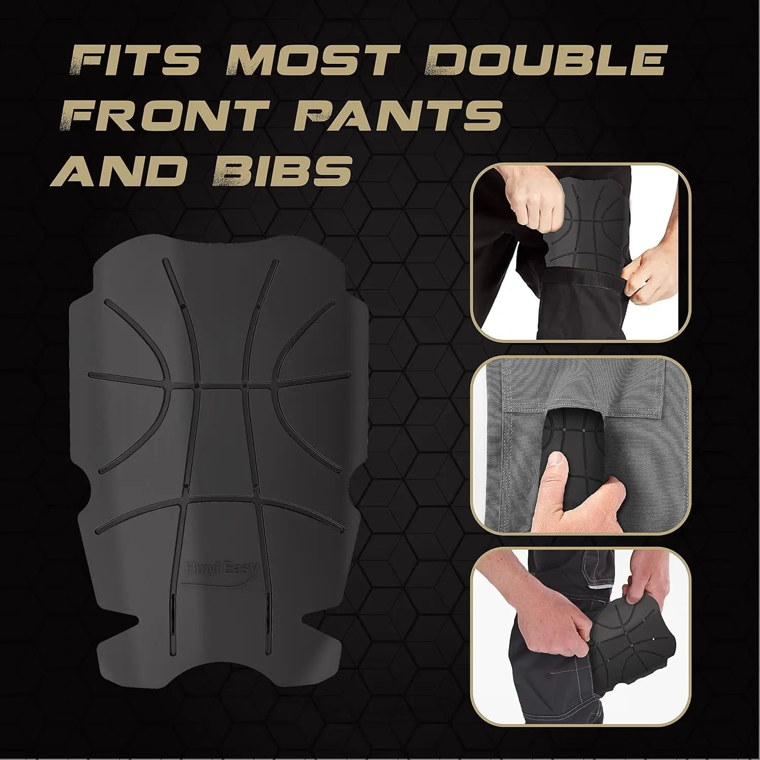 

Breathable Knee Pads Inserts for Construction, Flooring, and Garage, Black, 11.5''×7.9''×0.45'' 1 Pair