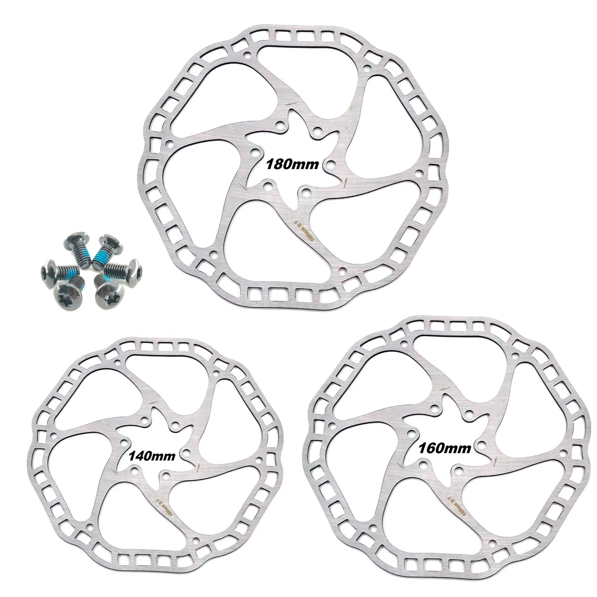 68g/pc Ultra-light Bicycle Hydraulic Disc brake Rotors MTB bike Road Racing Bike Brake Disc Rotor 140mm/160mm/180mm 44mm 6 bolts