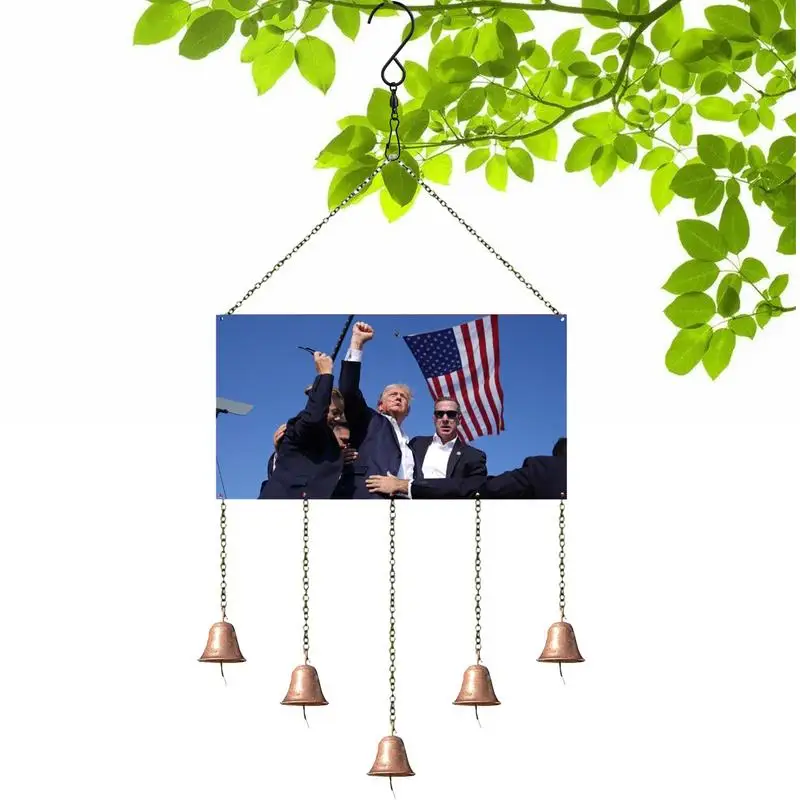 Wonderful Sound Indoor Wind Chimes Presidential Election Support Ornament Leader Election Decor Sign For Balcony Garden Window