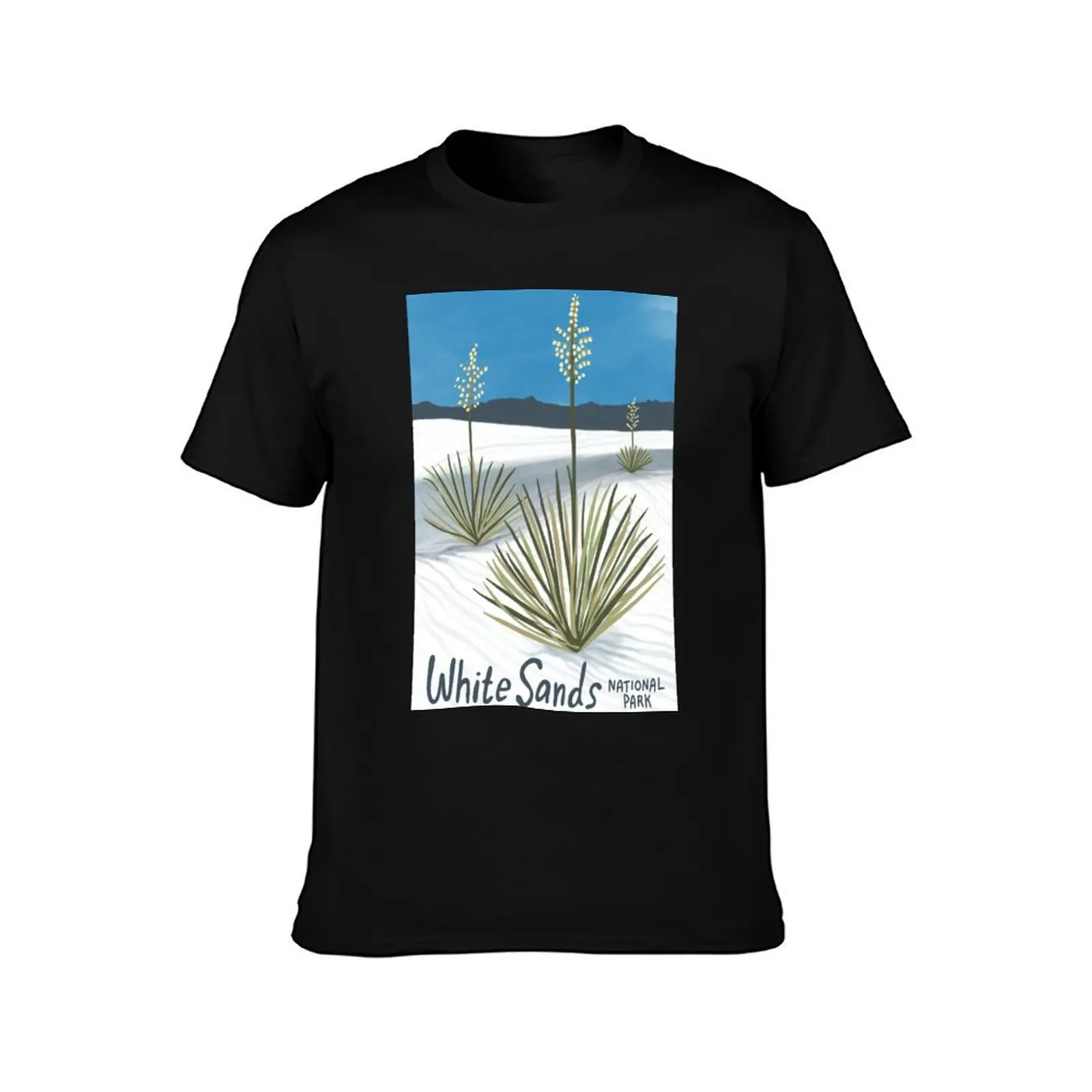 White Sands National Park New Mexico Illustration T-Shirt Essential Solid Color T-Shirt