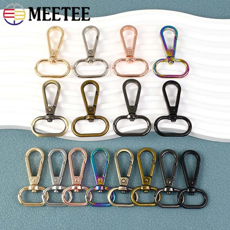 5/10Pcs 16/20/25/32/38/50mm Metal Buckles for Bag Strap Dog Collar Swivel Clasp Webbing Belt Snap Hooks DIY Crafts Accessories