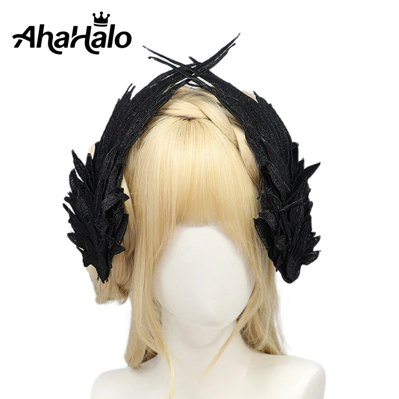 

Embroidered Angel Wing Hair Clips Angel Demon Cosplay Headpiece Hair Accessories for Halloween Party Headwear White Black