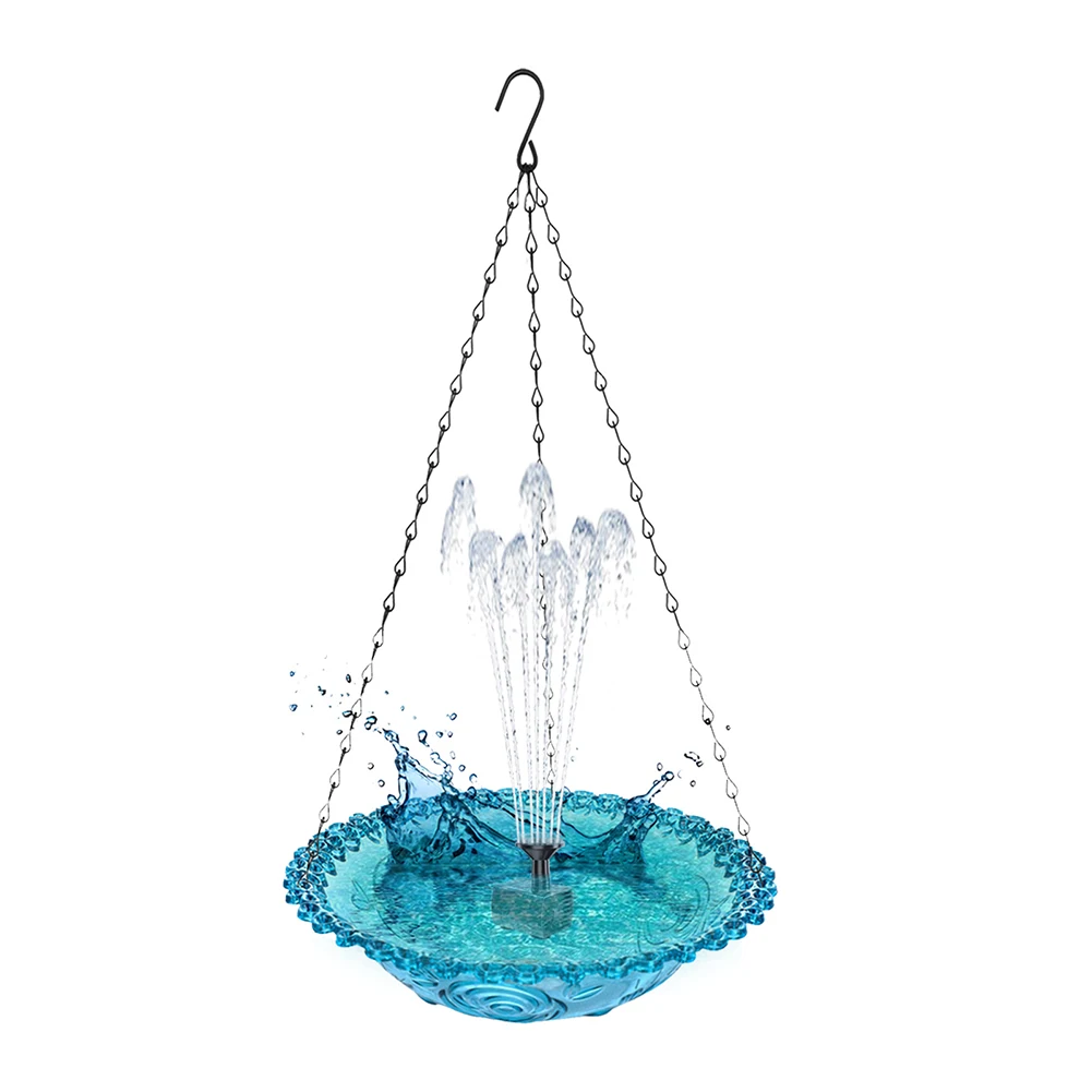 For Nature Lovers Solar Powered Fountain Solar Bird Bath Perfect For Halloween Water Basin Low Maintenance Feature