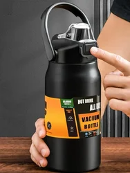 26oz/33oz/40oz/50oz Outdoor Thermos 304 Stainless Steel Thermal Mug Vacuum Flasks Cold and Hot Sports Water Bottle with Straw