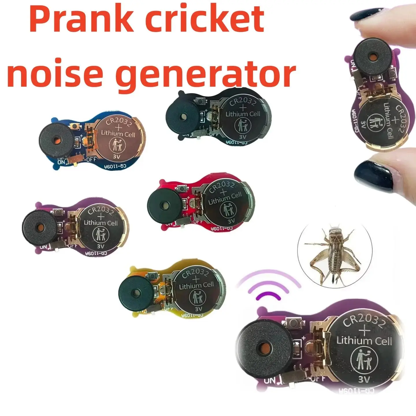 Versteckter Cricket-Geräuschmacher Automatischer Dauerton Neuartiges Scherzartikel-Gadget Lustiges Spielzeug für Schreibtisch Schlafzimmer Party Kreatives Geschenk für Scherzliebhaber
