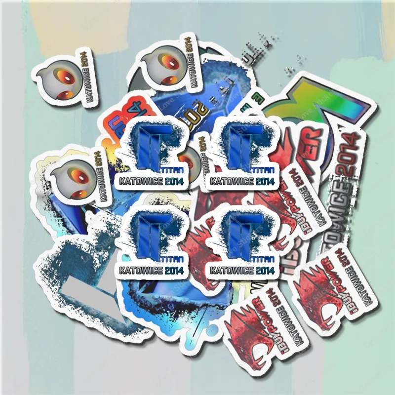 Titan Holo 4 Pack 5PCS Stickers for Living Room Bumper Anime Cute Kid Car Art Print Window Home Decor Wall Stickers