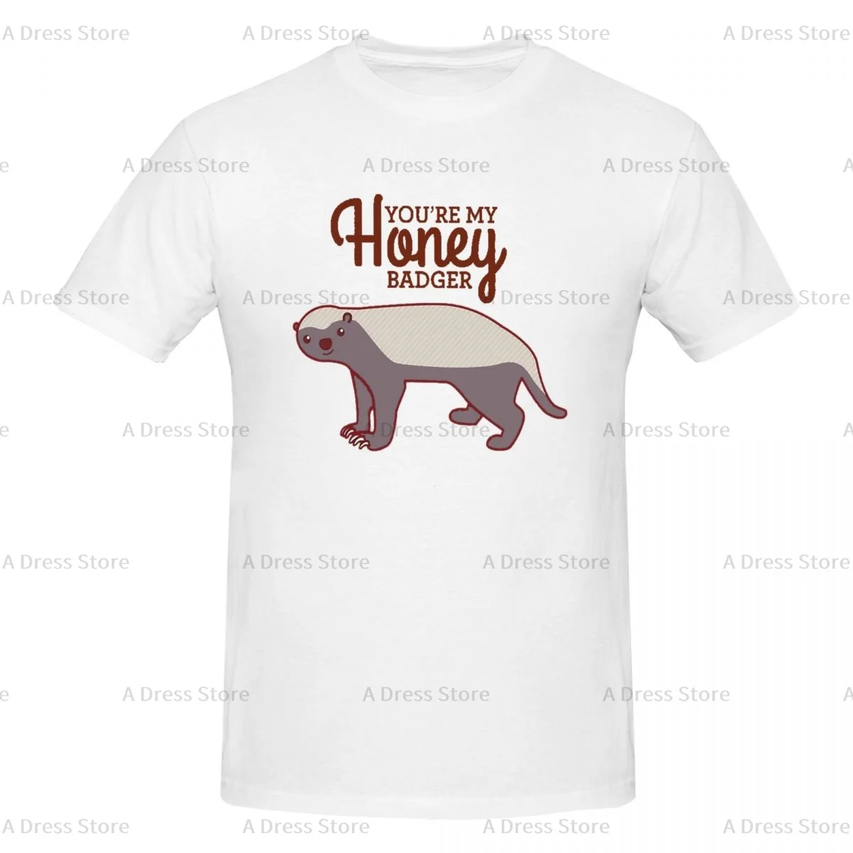 

Honey Badger Men's round neck T-shirt,Modern,Oversized print Tee Shirt,Short Sleeve T shirt all the year round Gift