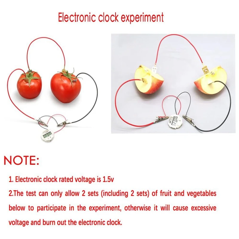 Fruit Battery Science Experiment Kit For Home Teaching Toy, Lemon Potato Battery Physics Teaching Experiment