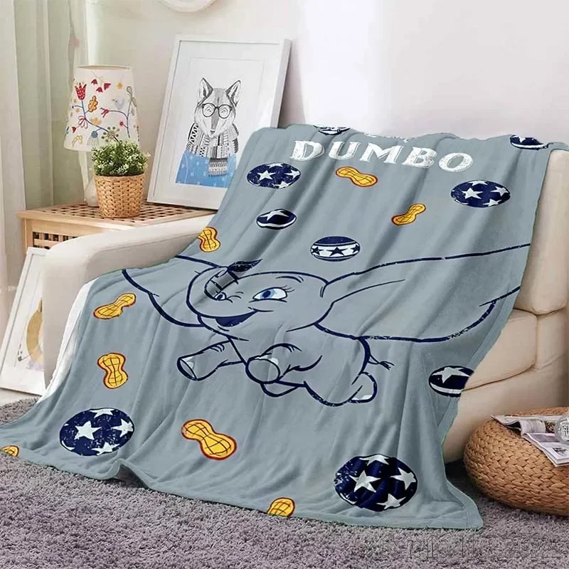 Cute Dumbo Blanket Disney Throw Sofa Bed Cover Four Season Soft Fluffy Quilt Blanket Flannel Throw Children Girl Gift