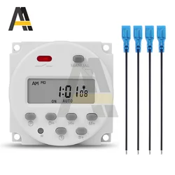 5V 12V 24V 110V 220V Digital LCD Timer Switch 7 Days Weekly Programmable Time Relay Programmer 50/60hz 1 Second Interval CN101S