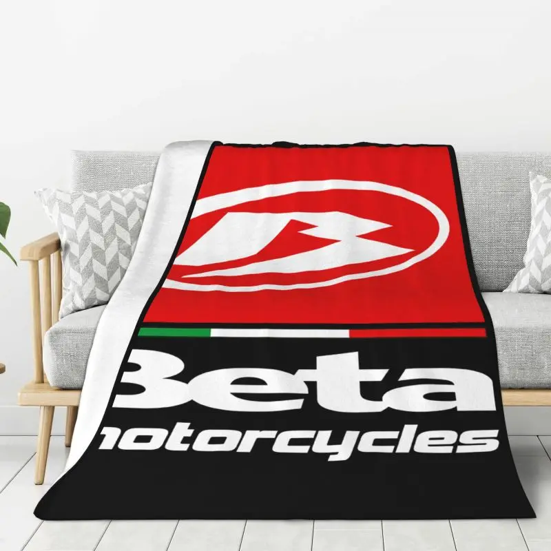 

Custom Betas Motorcycles Racing Logo Blankets Warm Flannel Throw Blanket for Bedding Couch Quilt