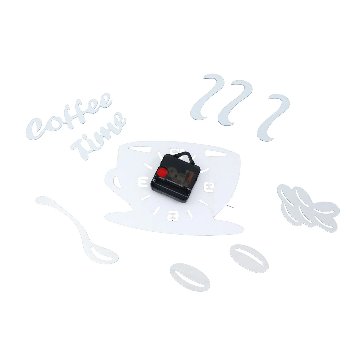 

Creative Coffee Cup Acrylic Home Decoration Sturdy Unique Fashion Modern Silver Bedroom Living Room Hotel Use Wall