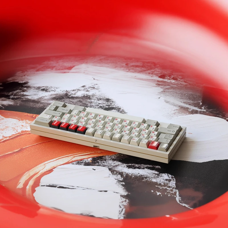Original JTK BEIGE Retro Keycap Set Pbt&abs Injection Molding Cherry Profile Russian/Ireland Custom Mechanical Keyboard Keycaps