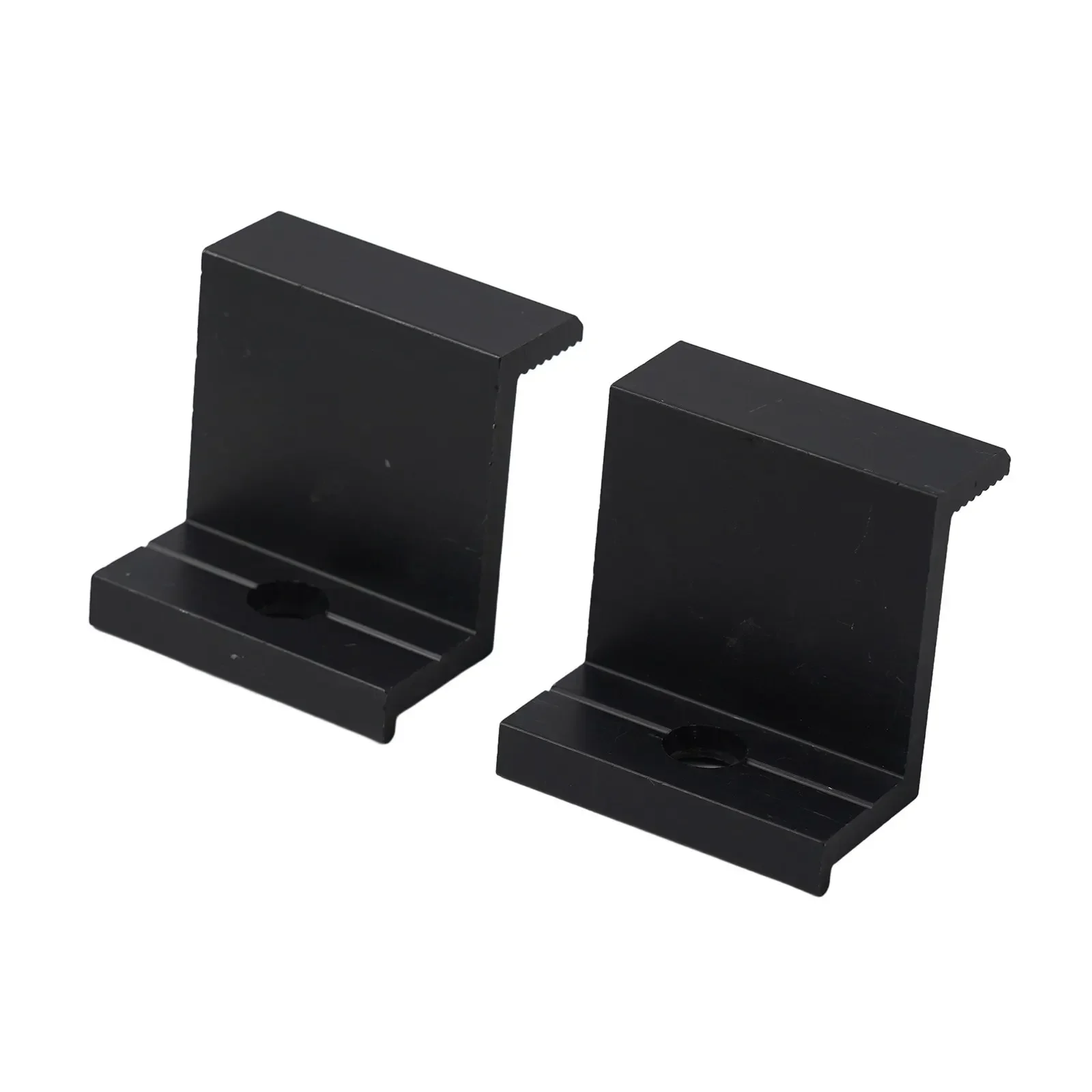 4Pcs PV Solar Panel Mount Accessories PV End Clamp Aluminum Alloy Black Solar Spare Part For Home Improvement Replace