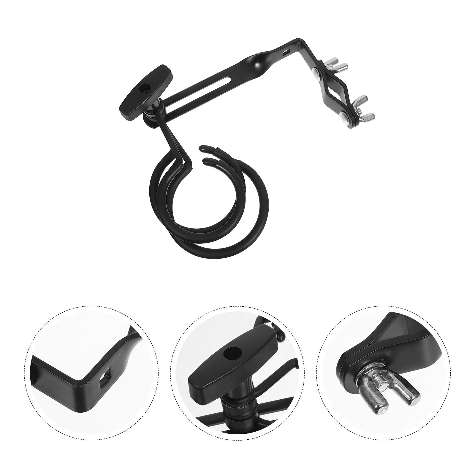 

Universal 3 Mute Holder For Trumpet Trombone French Horn L-Shaped Metal Stand Rack Portable Organizer Stage Studio Band