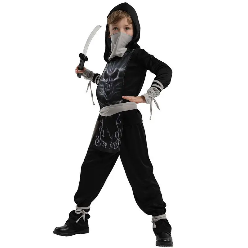Loween Cosplay Anime Ninja Performance Costume B022 Ninja Outfit Roupa de Palco Infantil Festival Chinês Tradicional