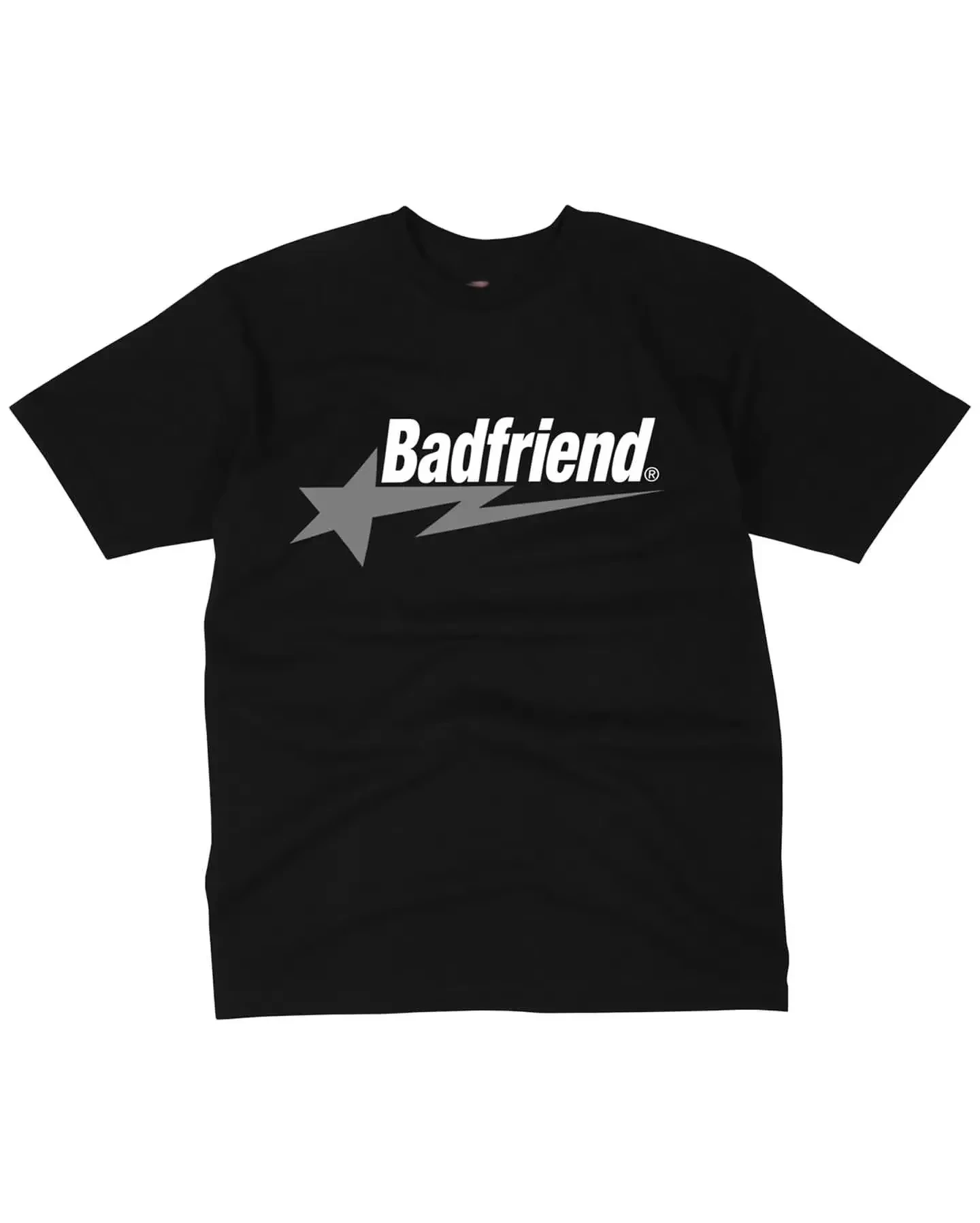 

Футболка из чистого хлопка 2026: легкая, роскошная, трендовая, с принтом Badfriend, в стиле хип-хоп, модная, повседневная, универсальная