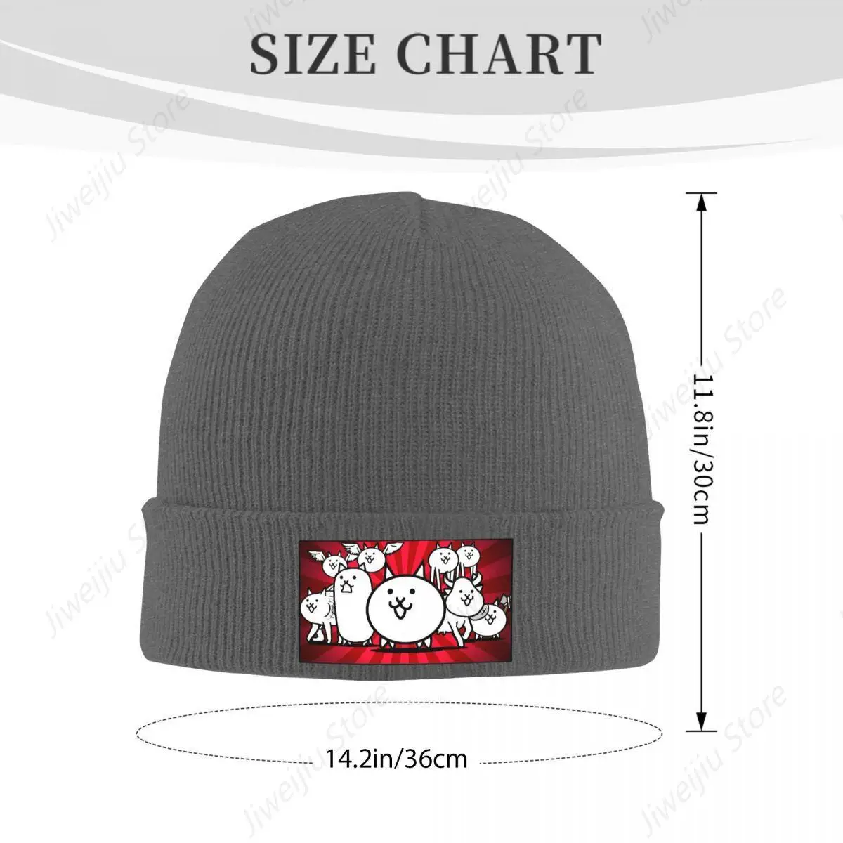 Nyanko Great War Battle Cats Warm Knitted Cap Hip Hop Bonnet Hat Autumn Winter Outdoor Beanies Hats for Unisex Adult