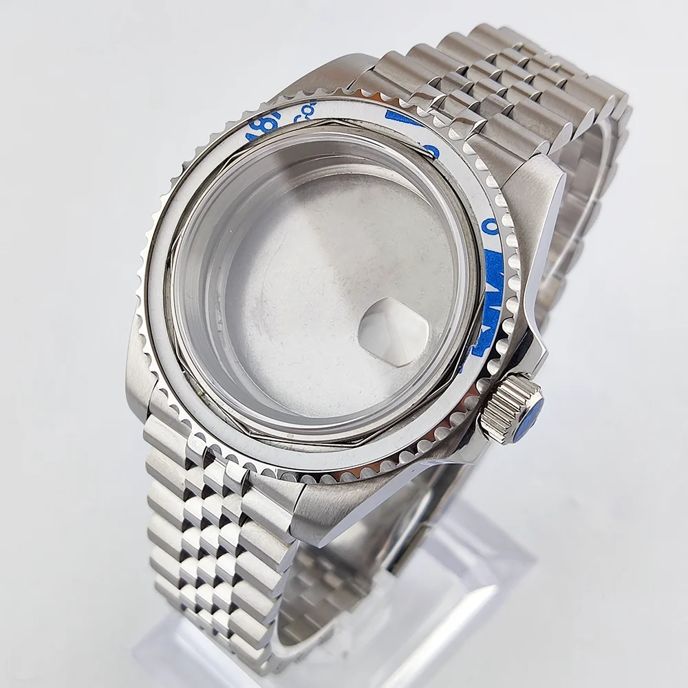41mm case NH35 case 904L stainless steel sapphire glass case double ended studs strap suitable for 28.5mm dial case