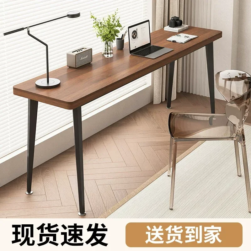 Long table simple office computer desk household small apartment steel wood desk living room balcony study table workbench