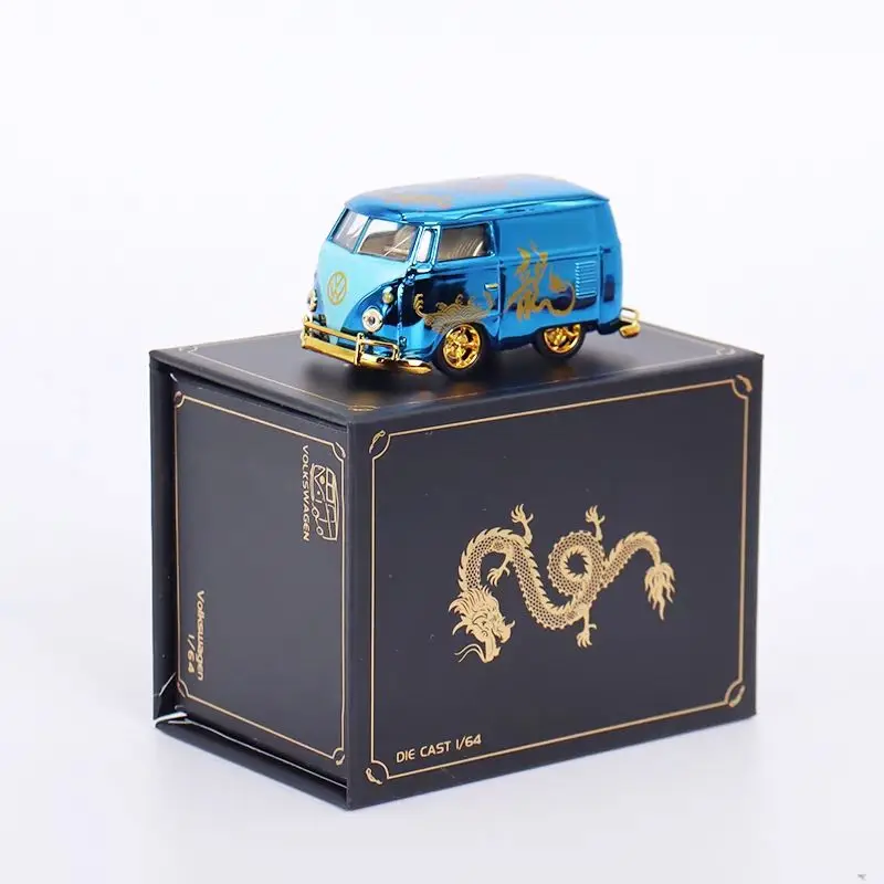 HYModel moulé sous pression 1/64 échelle Volkswagen alliage modèle voitures Volkswagen 1960 VW Bus jouer avec la boîte cadeau originale de voitures jouets