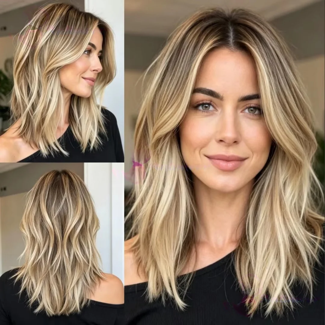 

100% Human Hair Glueless Straight Ombre Blond Wig 150 Density 13x4 Lace Front with Baby Hair Pre-Plucked Soft Full Bangs