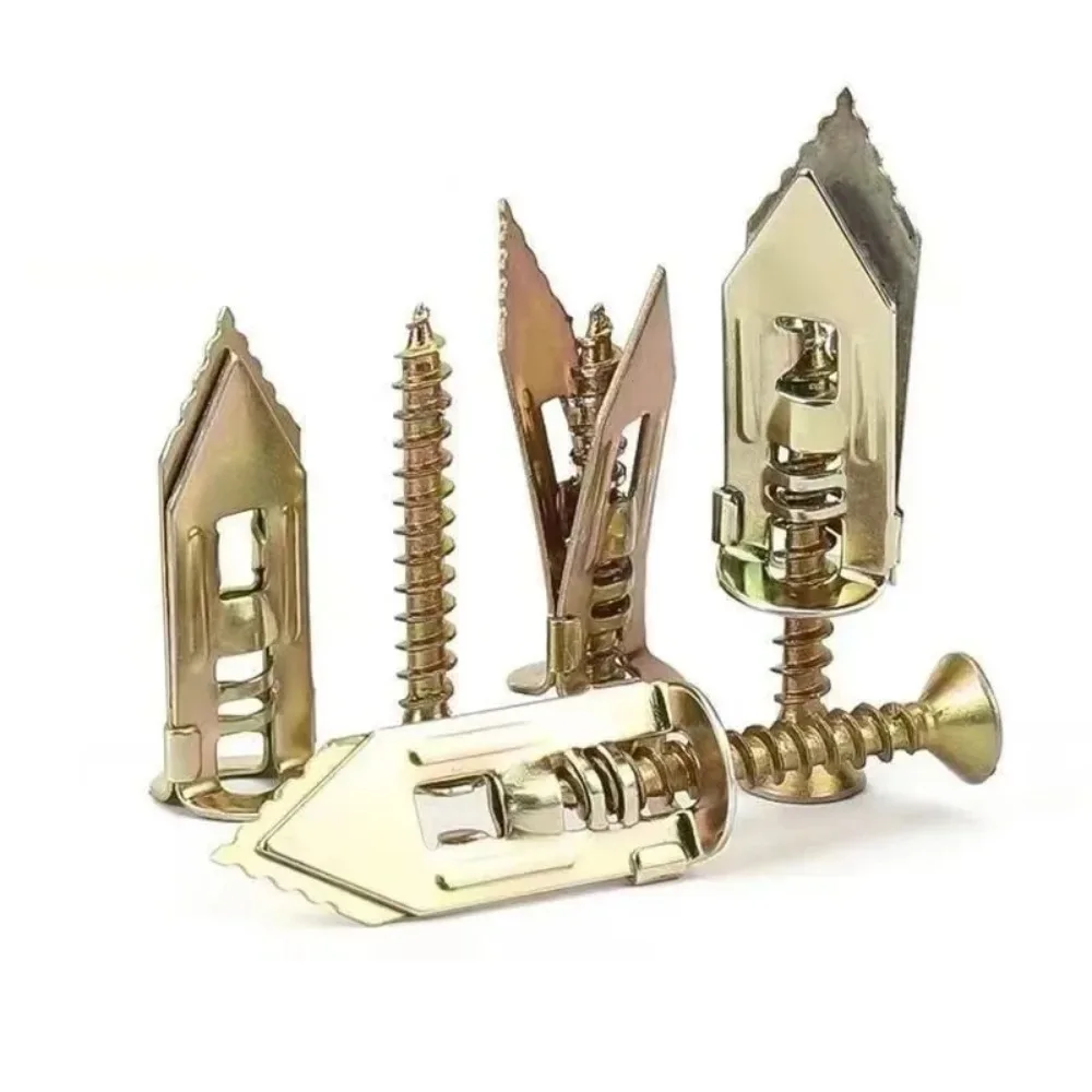 ชุดสกรูไม้แบบหนา 50/100 ชิ้น พร้อมเดือยยึดผนังสำหรับงาน DIY ติดตั้งบนผนังอย่างปลอดภัย พร้อมสกรูขยายและอุปกรณ์ยึด