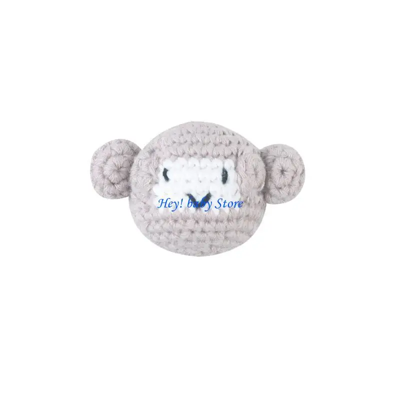 Q1FE Lovely Crochet Beads Animal Knitting Beads Creating Your Own Teething Jewelry