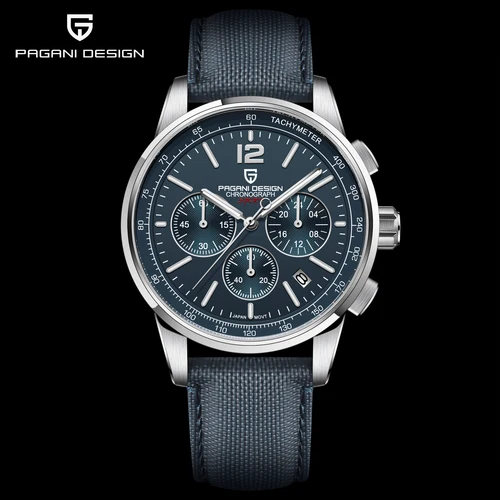 Imagen 2 del producto PAGANI DESIGN 2024 nueva moda de lujo Casual hombres relojes de cuarzo VK63 100M resistente al agua relojes de acero inoxidable con cristal de zafiro