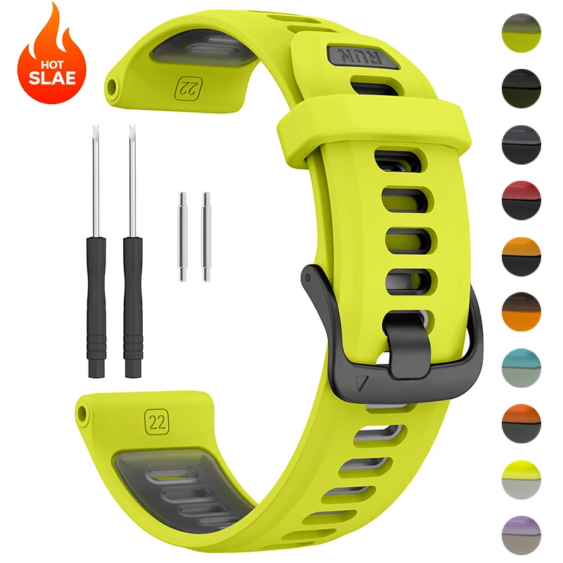 Zweifarbiges Sport-Silikonarmband für Garmin Forerunner 970 965 955 Solar 945 935 Offizielles Uhrenarmband Zubehör