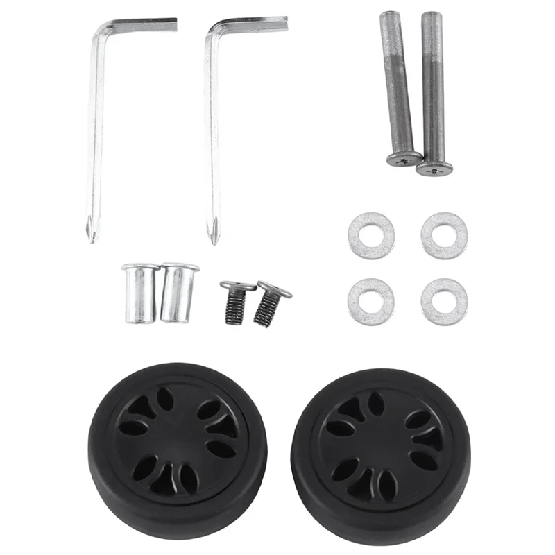 

ABRT-4 Set 50X15mm Luggage Wheels Wear Resistant PU Caster Suitcase Replacement Wheels Luggage Wheel Universal 6Mm 8Mm