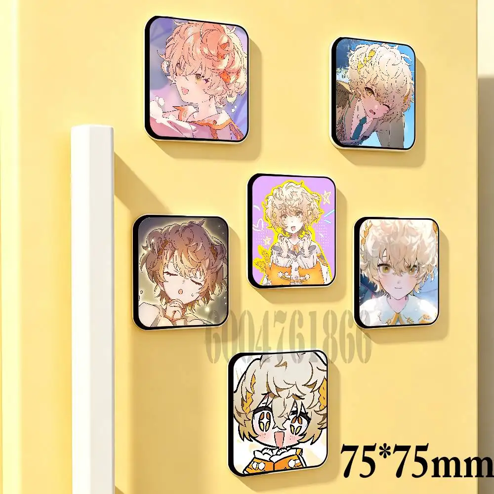 M-Myunna 75mm Square Cute Fridge Magnet Decorative Refrigerator Magnet Home Kitchen Decoration Souvenir Gift