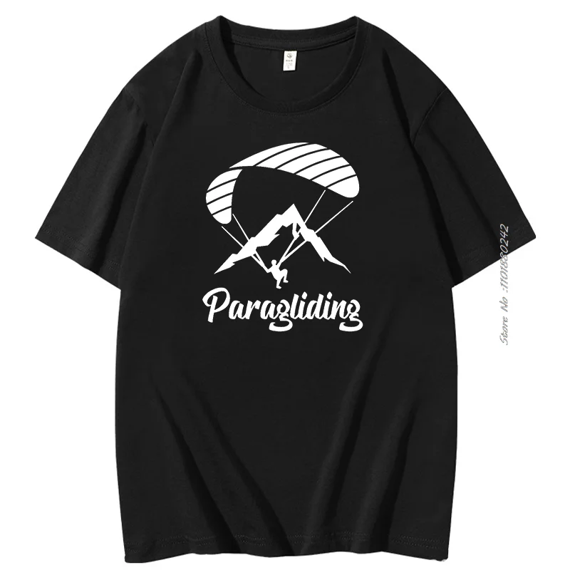 Funny t shirt for men Cotton Tops T Shirt Paraglider Paragliding graphic t shirts Summer short sleeve t-shirt Men\'s clothing