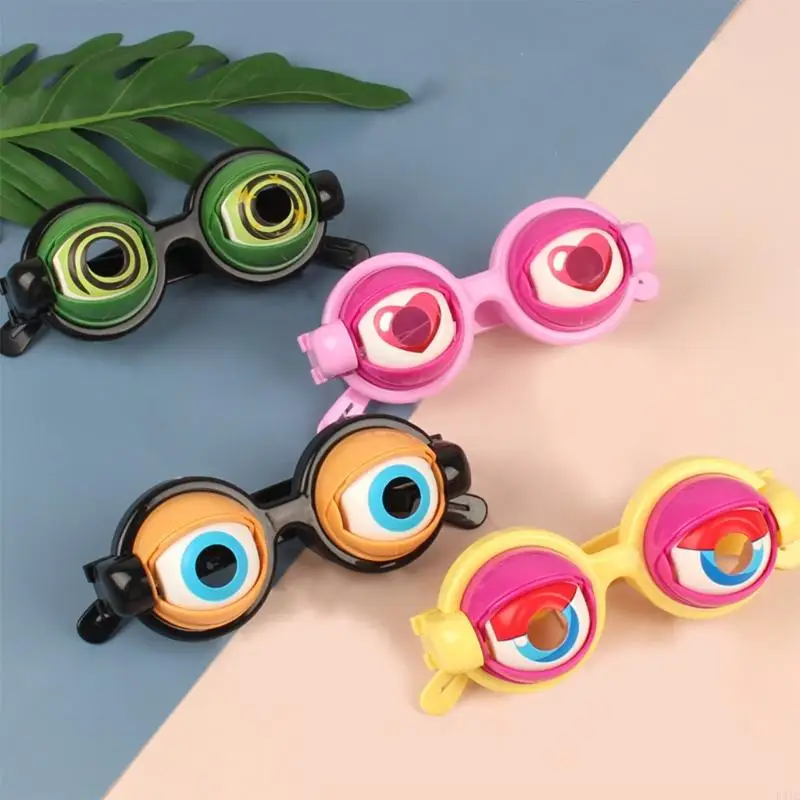 P31C Funny Prank Glasses Horror Eyeball Dropping Glasses Eyes Toy for Kids