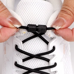 Rubber Elastic Laces No Tie Shoe Laces Shoes Round Shoelaces for Sneakers Without Ties Kids Adult Quick Shoe Lace Rubber Bands