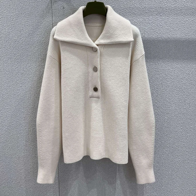 

High quality collar women's pullover sweater, simple spring and autumn outerwear woman new collection clothes 25122523